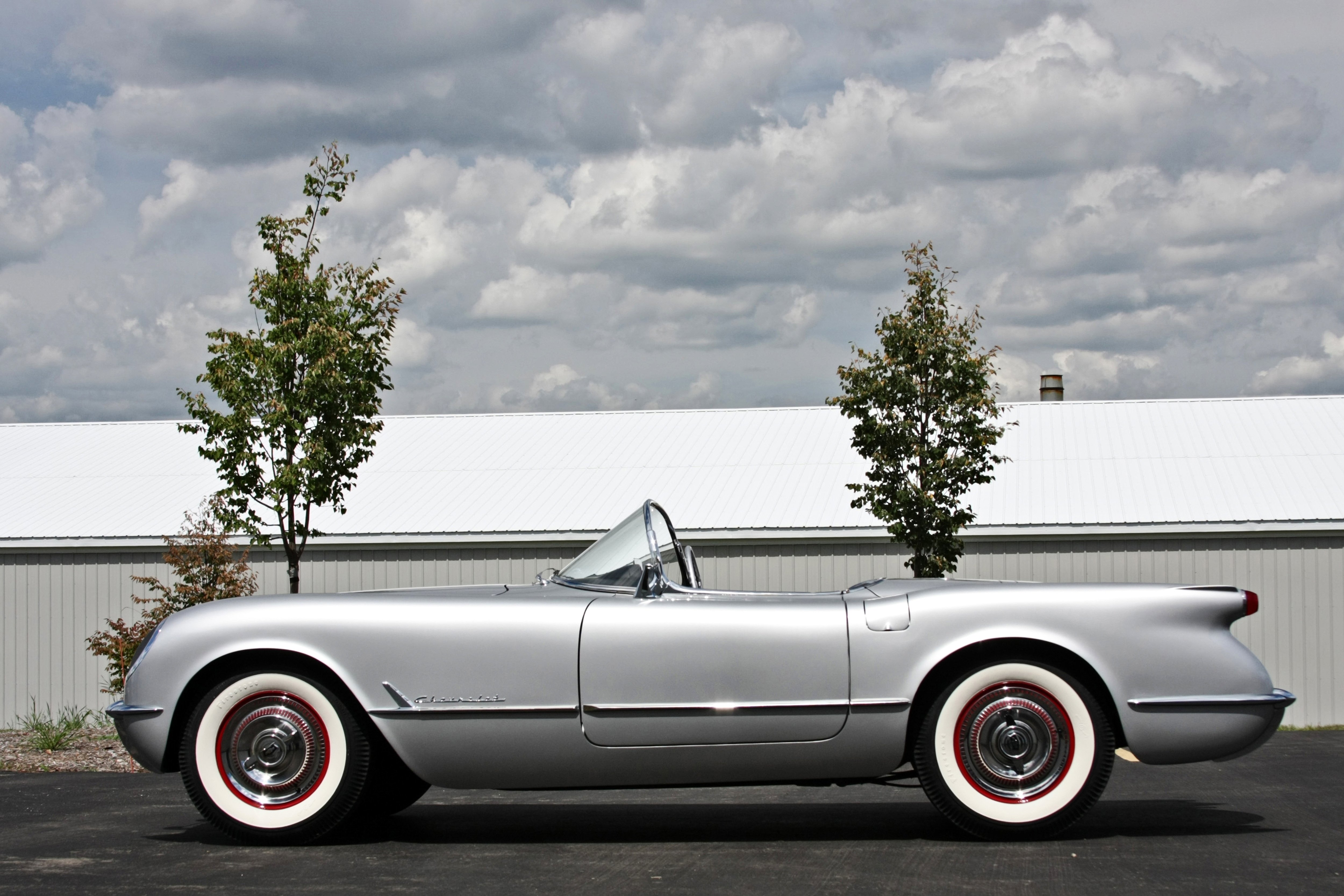 1954, Chevrolet, Corvette, Styling, Classic, Old, Vintage, Original, Silver, Usa, 3584x2345 01 Wallpaper