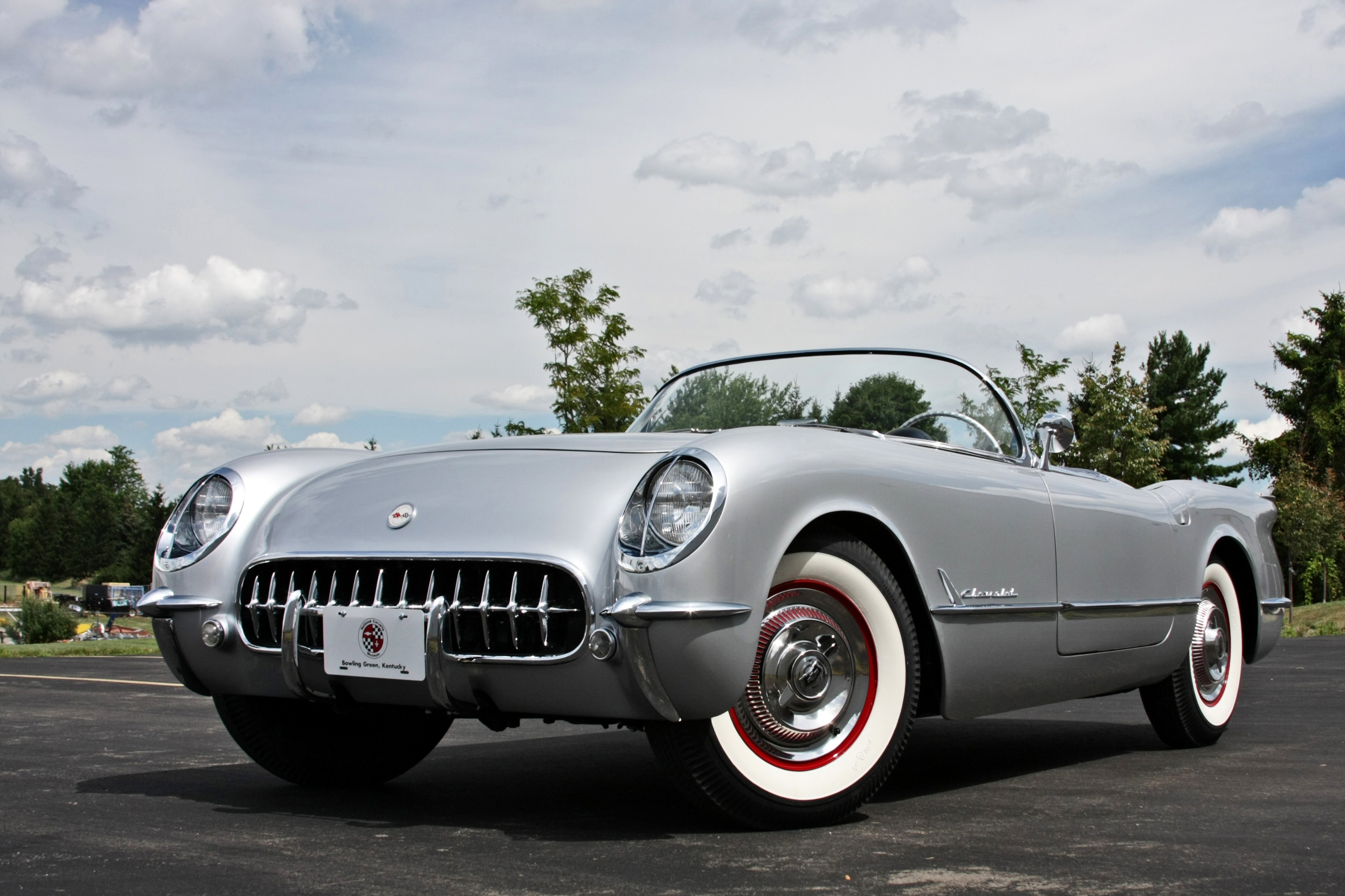 1954, Chevrolet, Corvette, Styling, Classic, Old, Vintage, Original, Silver, Usa, 3584x2345 03 Wallpaper