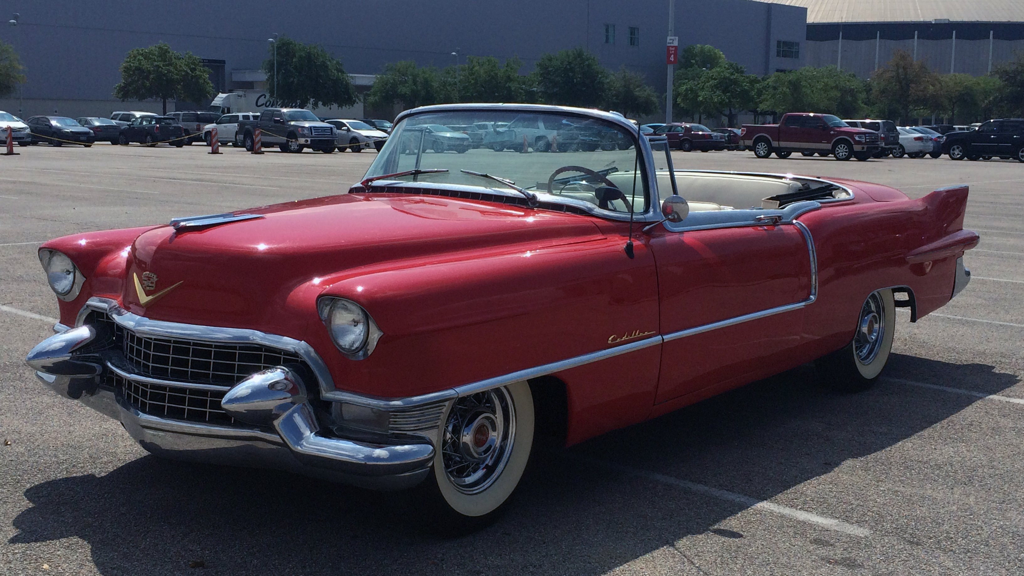 1955, Cadillac, Eldorado, Convertible, Classic, Old, Vintage, Retro, Red, Usa, 3264x1836 01 Wallpaper