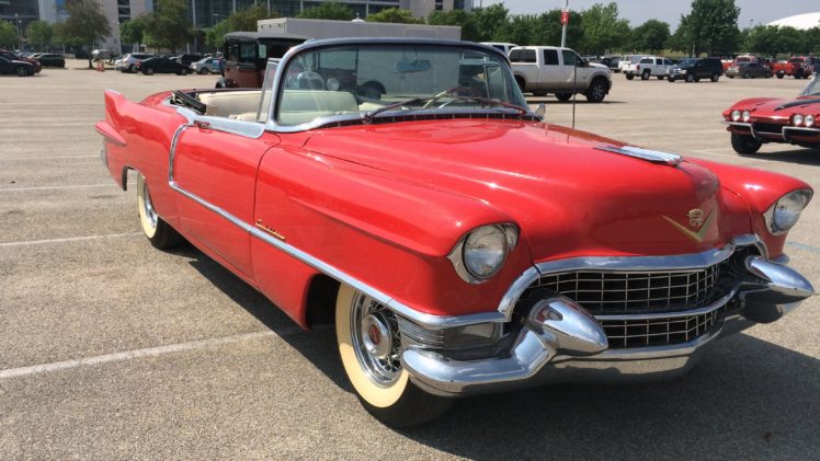 1955, Cadillac, Eldorado, Convertible, Classic, Old, Vintage, Retro, Red, Usa, 3264×1836 03 HD Wallpaper Desktop Background