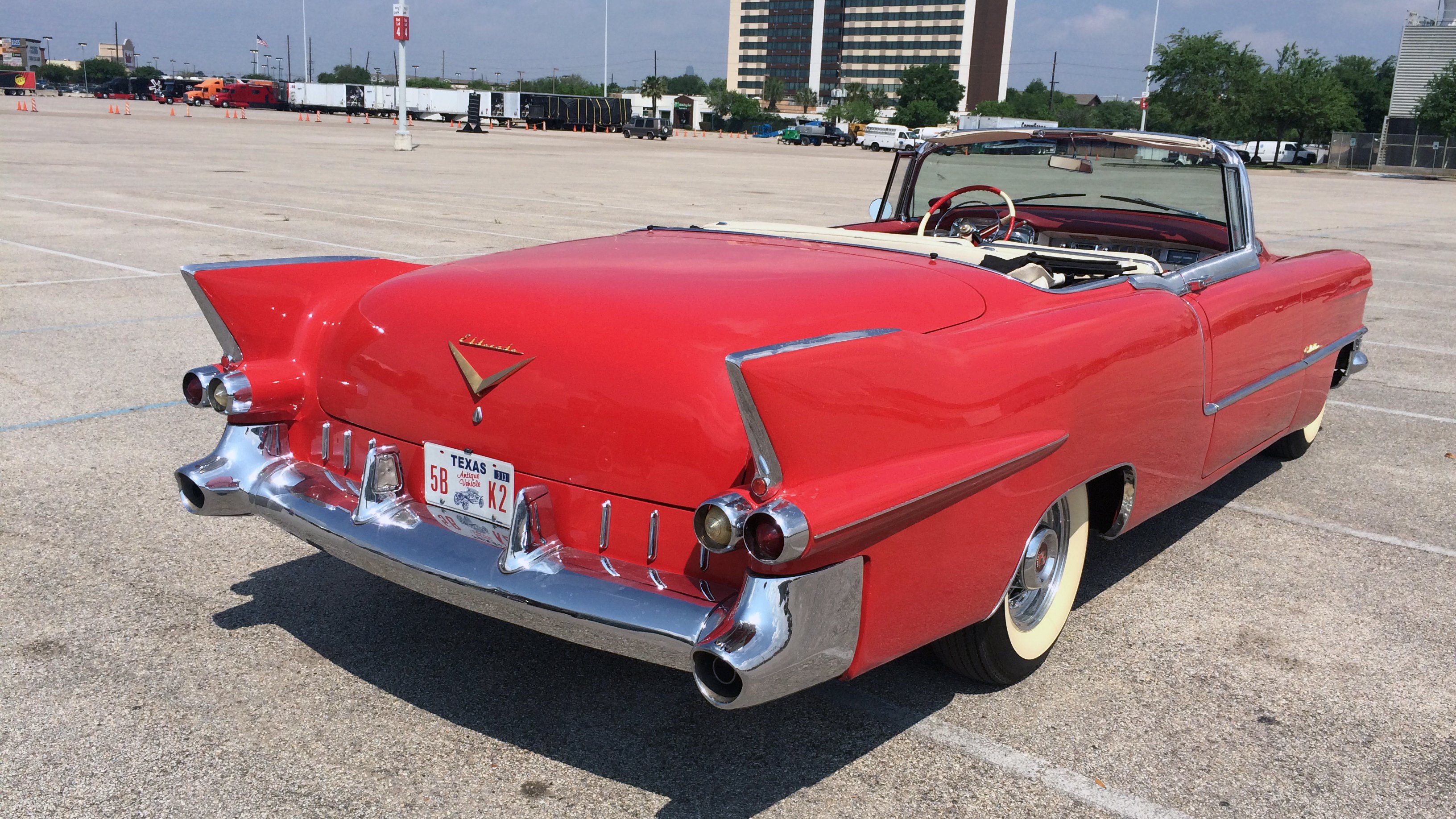 1955, Cadillac, Eldorado, Convertible, Classic, Old, Vintage, Retro, Red, Usa, 3264x1836 07 Wallpaper