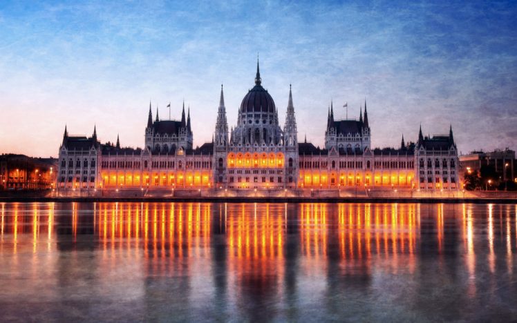 hungary, Budapest, Citylights, Parliament, Houses, Cities HD Wallpaper Desktop Background