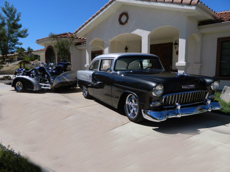 1955, Chevrolet, 210, Sedan, Two, Door, Hotrod, Streetrod, Hot, Rod, Street, Usa, 2048×1340 15 HD Wallpaper Desktop Background