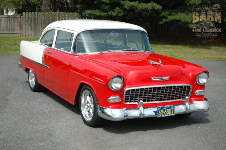 1955, Chevrolet, Belair, Coupe, Two, Door, Hotrod, Streetrod, Hot, Rod, Street, Red, Usa, 1500×1000 02 HD Wallpaper Desktop Background