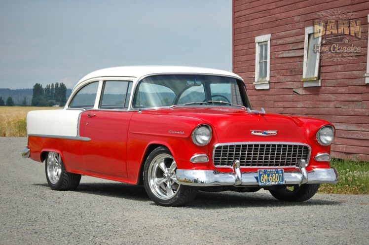 1955, Chevrolet, Belair, Coupe, Two, Door, Hotrod, Streetrod, Hot, Rod, Street, Red, Usa, 1500×1000 12 HD Wallpaper Desktop Background