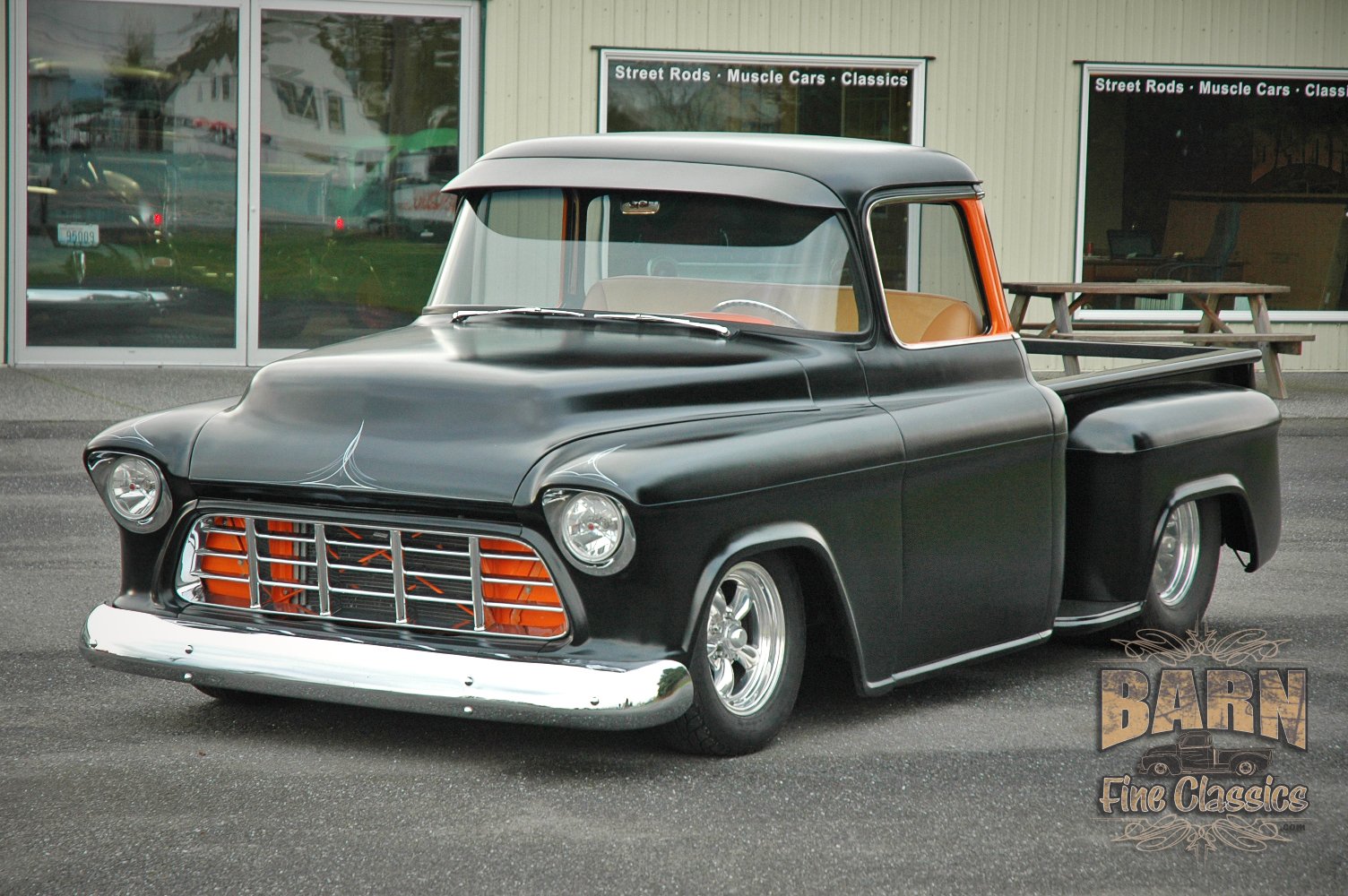 1955, Chevrolet, Pickop, Pro, Street, Pickup, Streetrod, Rod, Black, Usa, 1500x1000 03 Wallpaper