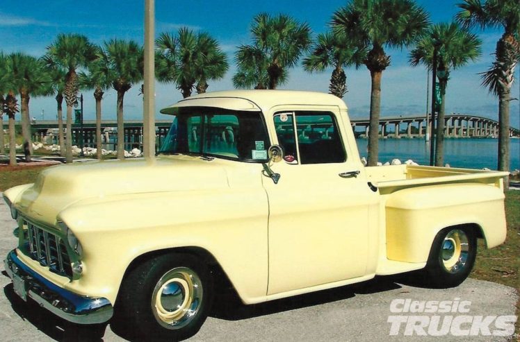 1955, Chevrolet, Pickup, Stepside, Hotrod, Hot, Rod, Custom, Old, School, Usa, 1600×1200 01 HD Wallpaper Desktop Background