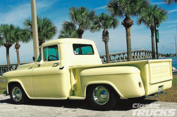 1955, Chevrolet, Pickup, Stepside, Hotrod, Hot, Rod, Custom, Old, School, Usa, 1600×1200 02 HD Wallpaper Desktop Background