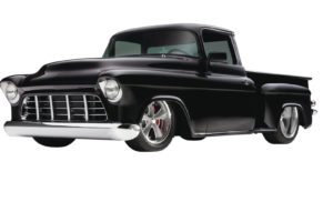 1955, Chevrolet, Pickup, Stepside, Pickup, Hotrod, Streetrod, Hot, Rod, Street, Black, Chopped, Low, Usa, 1600×1200 01