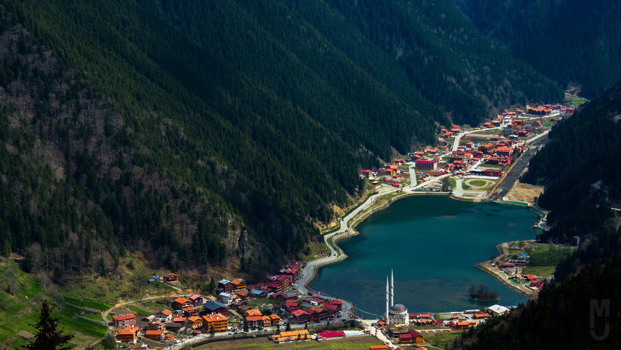 trees, Nature, House, Nikon, Green, Landscapes, Trabzon, Lake, Mosque, D7100, Turkey Wallpaper