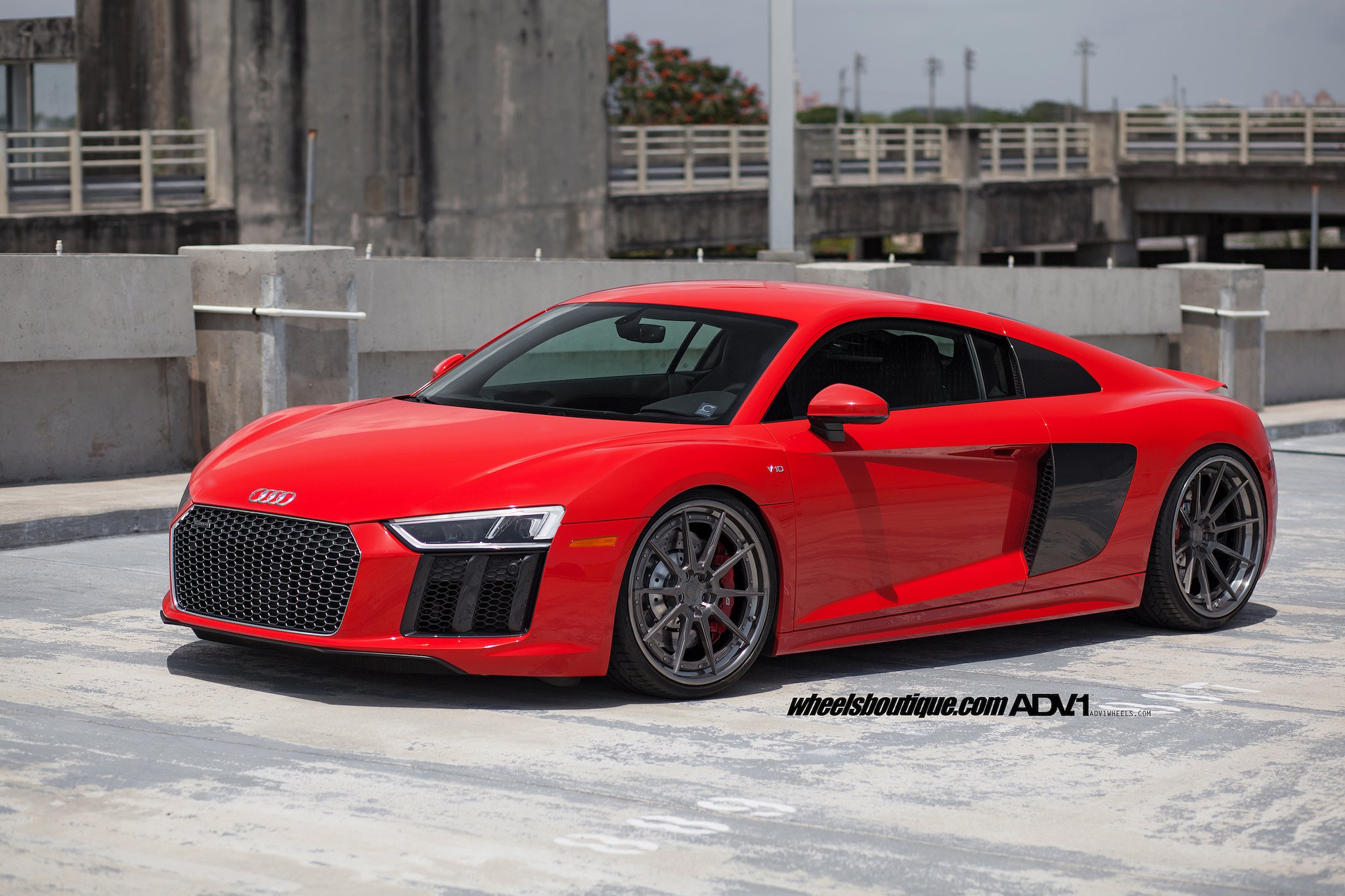 audi, R8, V10, Cars, Red, Adv1, Wheels Wallpaper