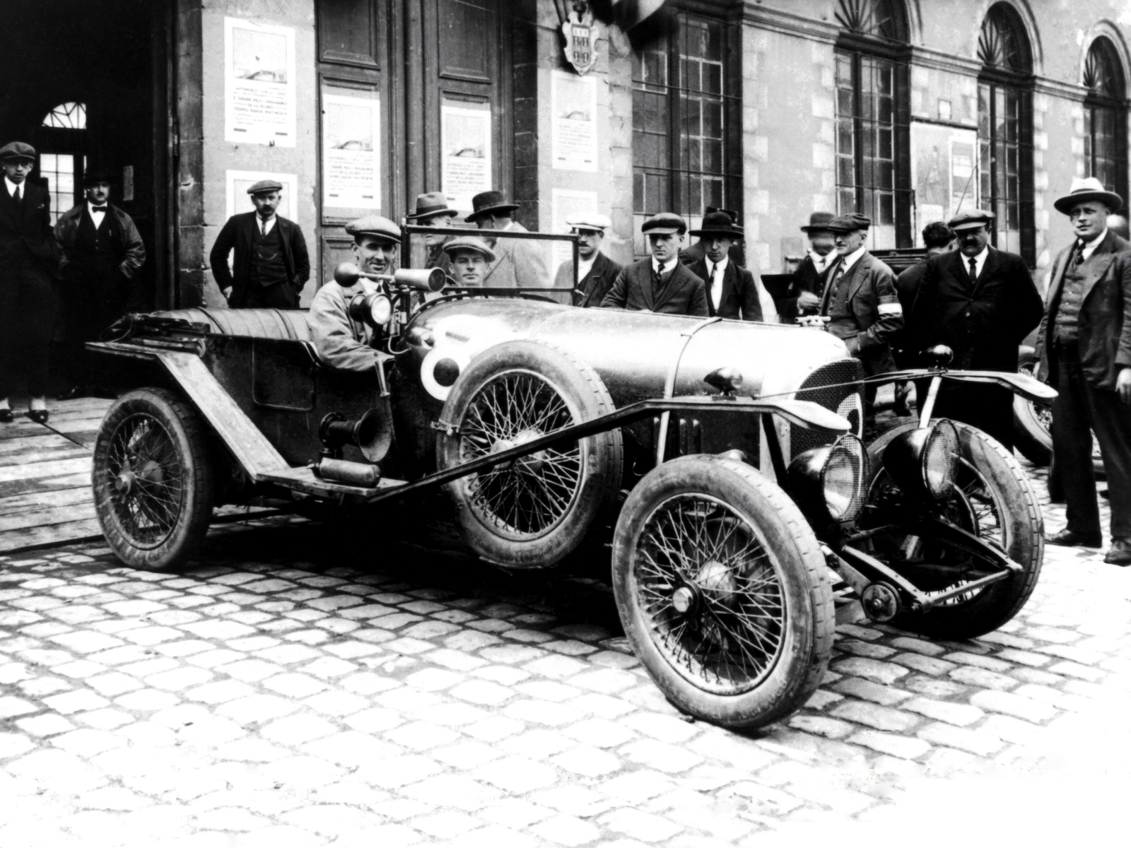 1924, Bentley, 3 litre, Le mans, Mans, Retro, Race, Racing, B w Wallpaper