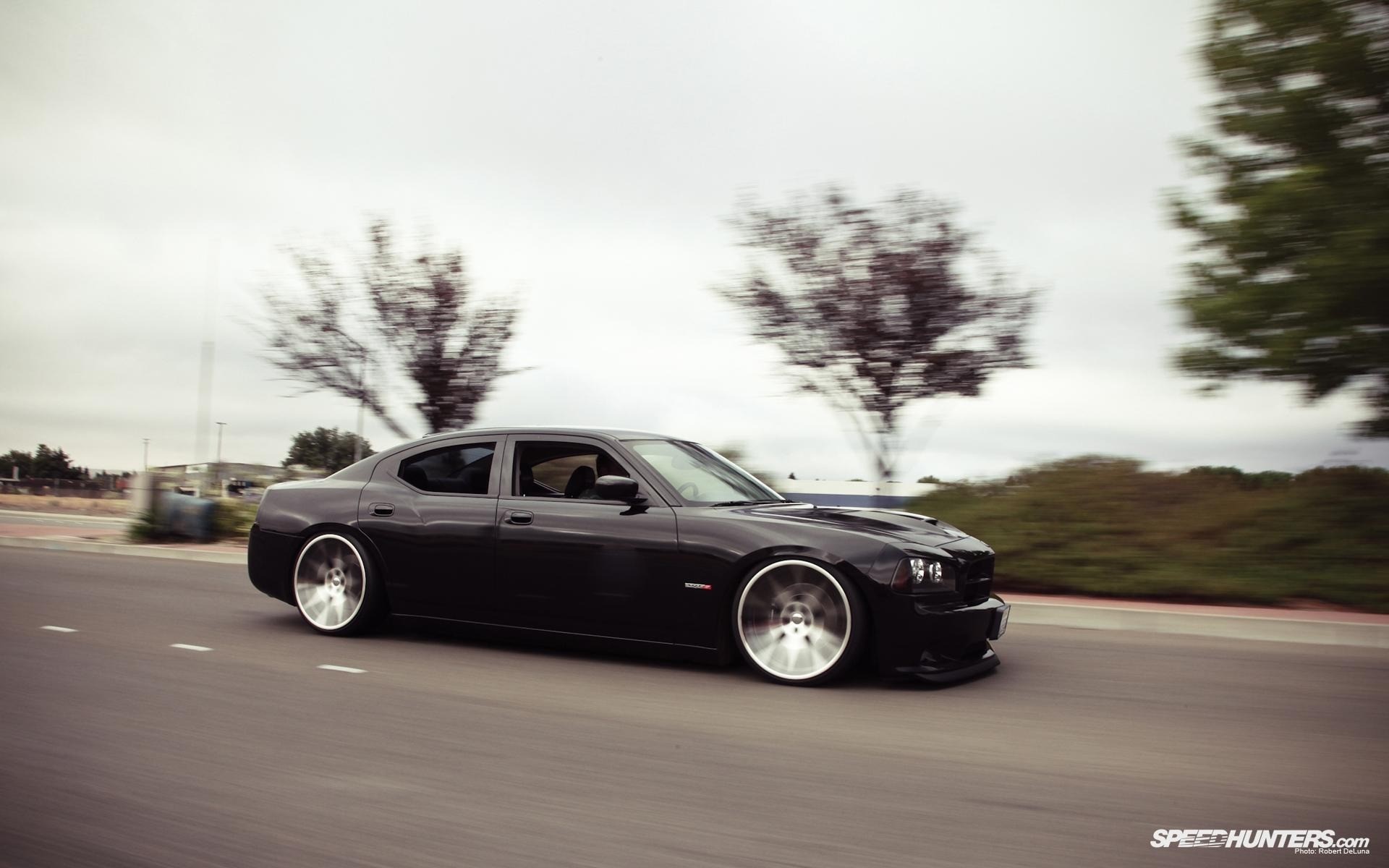 black, Trees, Cars, Dodge, Charger, Srt, Black, Cars Wallpaper
