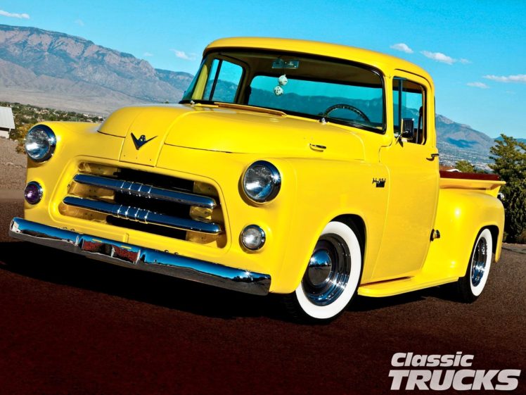 1955, Dodge, C3 b, Pickup, Hotrod, Streetrod, Hot, Rod, Street, Custom, Old, School, Yellow, Usa, 1600×1200 03 HD Wallpaper Desktop Background
