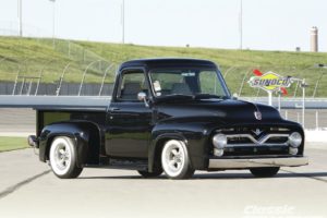 1955, Ford, F 100, Pickup, Hotrod, Streetrod, Hot, Rod, Street, Black, Usa, 1600×1200 01