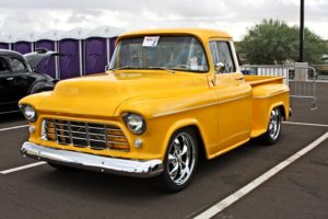 1955, Chevrolet, Pickup, Stepside, Pickup, Hotrod, Streetrod, Hot, Rod, Street, Yellow, Usa,  01