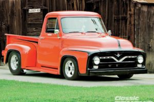 1955, Ford, F 100, Pickup, Hotrod, Streetrod, Hot, Rod, Street, Blue, Usa, 1600×1200 03
