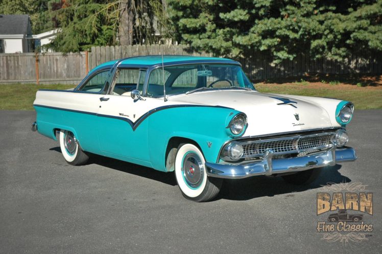 1955, Ford, Fairlane, Crown, Victoria, Classic, Old, Vintage, Original, Usa, 1500×1000 05 HD Wallpaper Desktop Background
