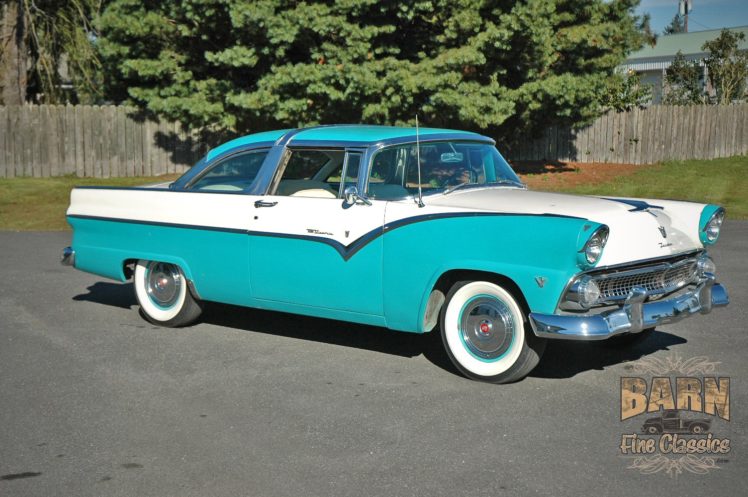 1955, Ford, Fairlane, Crown, Victoria, Classic, Old, Vintage, Original, Usa, 1500×1000 04 HD Wallpaper Desktop Background
