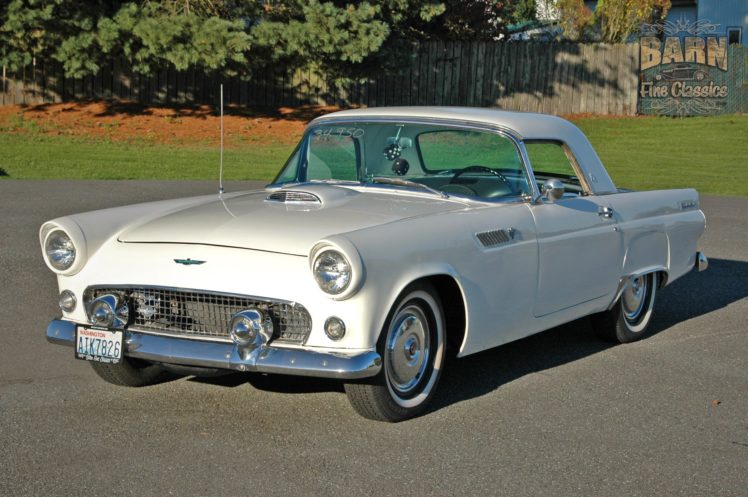 1955, Ford, Thunderbird, Convertible, Classic, Old, Vintage, Retro, White, Usa 1500×1000 01 HD Wallpaper Desktop Background