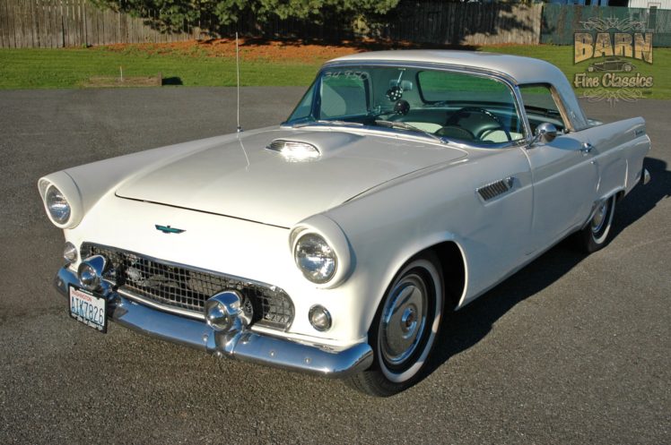 1955, Ford, Thunderbird, Convertible, Classic, Old, Vintage, Retro, White, Usa 1500×1000 09 HD Wallpaper Desktop Background