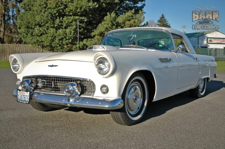1955, Ford, Thunderbird, Convertible, Classic, Old, Vintage, Retro, White, Usa 1500×1000 10 HD Wallpaper Desktop Background