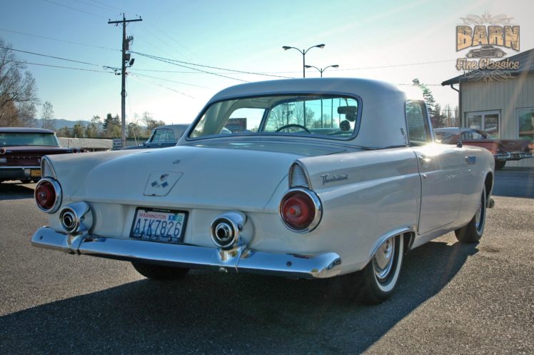 1955, Ford, Thunderbird, Convertible, Classic, Old, Vintage, Retro, White, Usa 1500×1000 16 HD Wallpaper Desktop Background