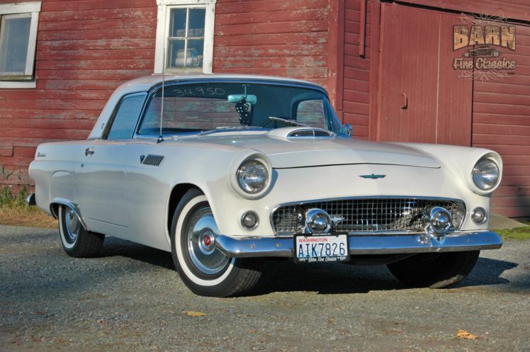 1955, Ford, Thunderbird, Convertible, Classic, Old, Vintage, Retro, White, Usa 1500×1000 21 HD Wallpaper Desktop Background