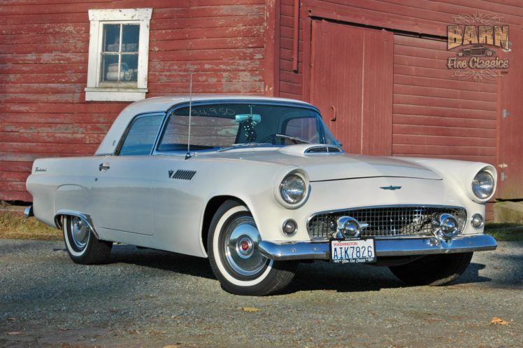 1955, Ford, Thunderbird, Convertible, Classic, Old, Vintage, Retro, White, Usa 1500×1000 22 HD Wallpaper Desktop Background