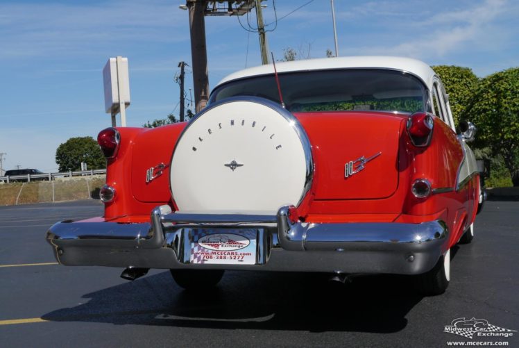 1955, Oldsmobile, Supe, 88, Sedan, Two, Door, Classic, Old, Vintage, Retro, Original, Usa,  09 HD Wallpaper Desktop Background
