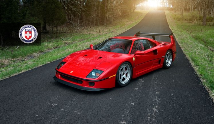 f40, Ferrari, Cars, Supercars, Hre, Wheels HD Wallpaper Desktop Background