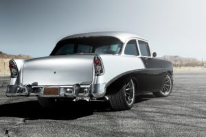 1956, Chevrolet, Chevy, 210, Bel, Air, Belair, Two, Door, Sedan, Hotrod, Streetrod, Hot, Rod, Street, Rodder, Black, Usa, 2048×1340 03