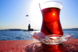 turkish, Tea, Enjoy, Amazing, Views, Of, The, Sea, Holiday, Turkey, Istanbul, Girl, Tower