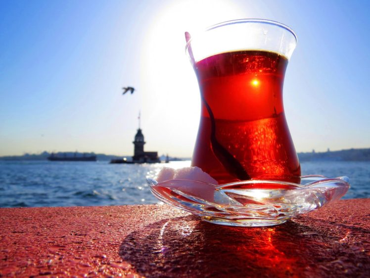 turkish, Tea, Enjoy, Amazing, Views, Of, The, Sea, Holiday, Turkey, Istanbul, Girl, Tower HD Wallpaper Desktop Background