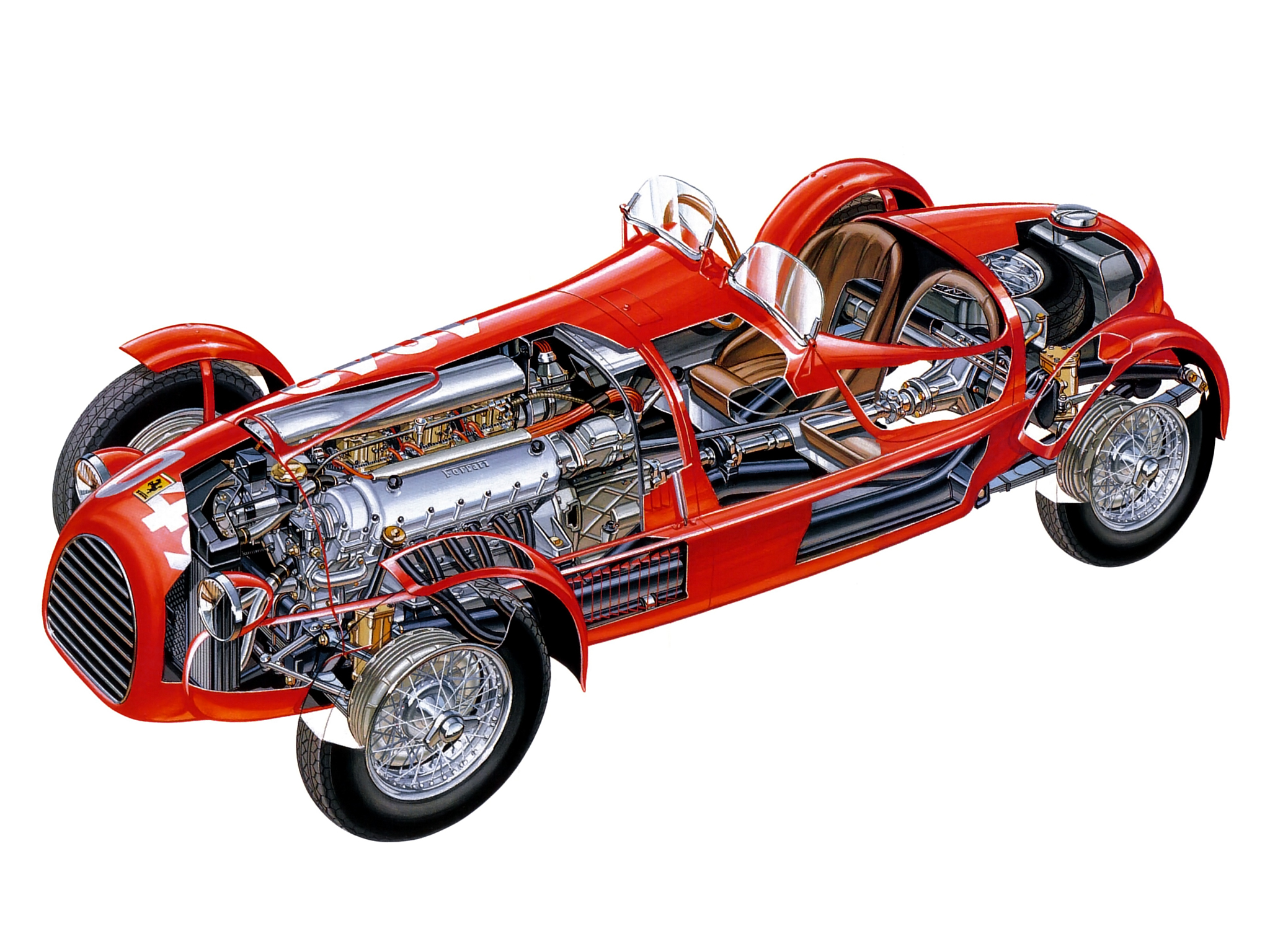 1947, Ferrari, 166, Spyder, Corsa, Retro, Race, Racing, Interior, Engine, Engines Wallpaper