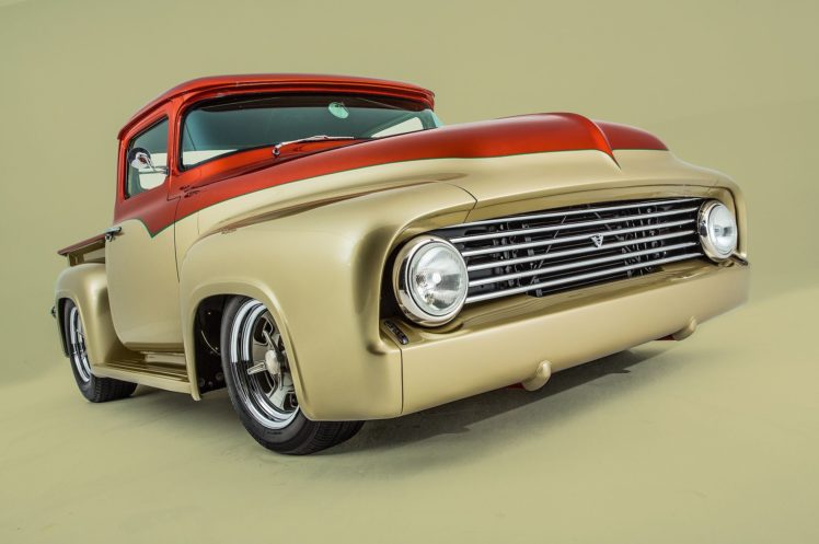 1956, Ford, F100, Pickup, Street, Rod, Rodder, Hot, Usa,  01 HD Wallpaper Desktop Background