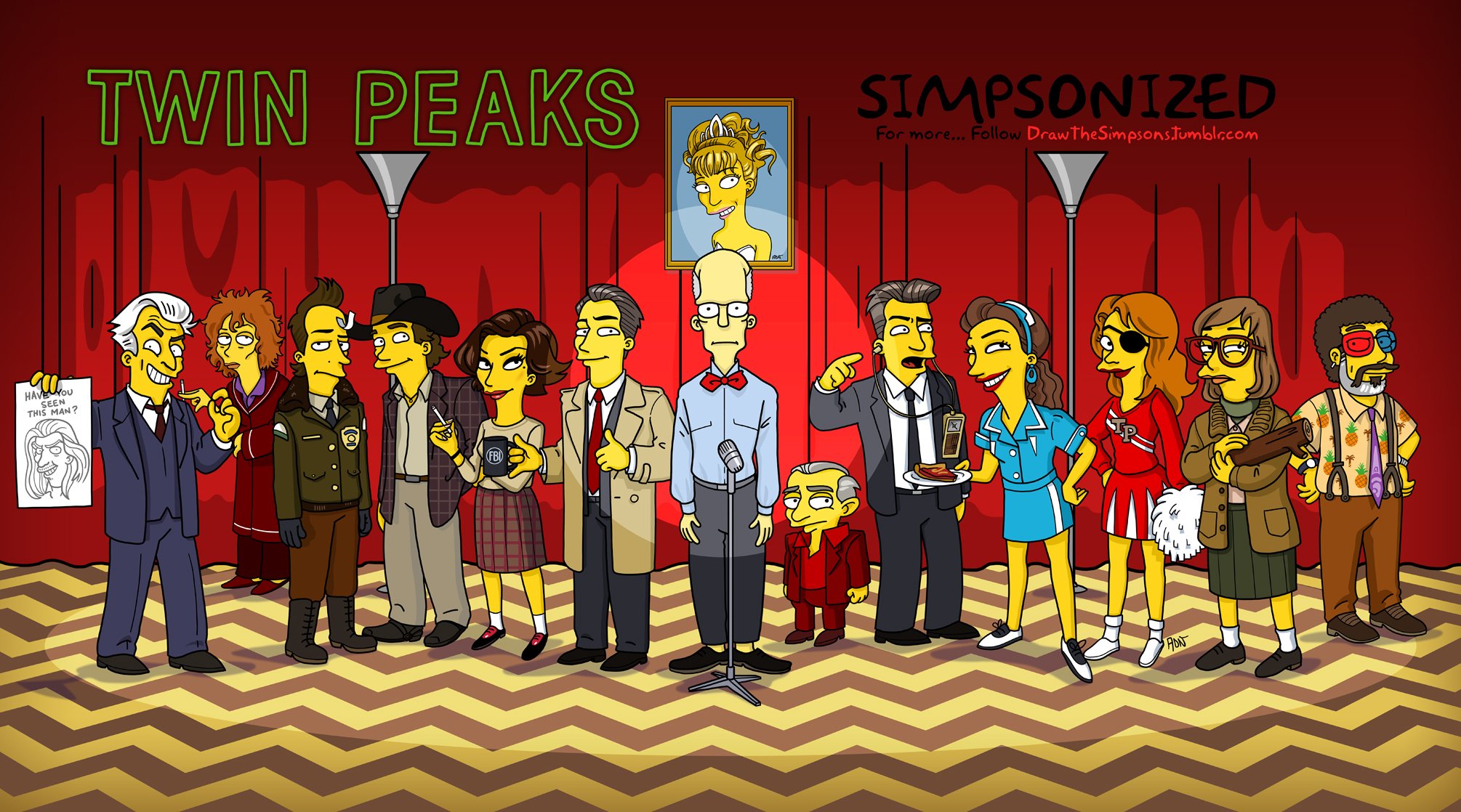 twin, Peaks, Crime, Drama, Series, Mystery, Fbi, 1peaks, Horror, Poster, Simpsons Wallpaper