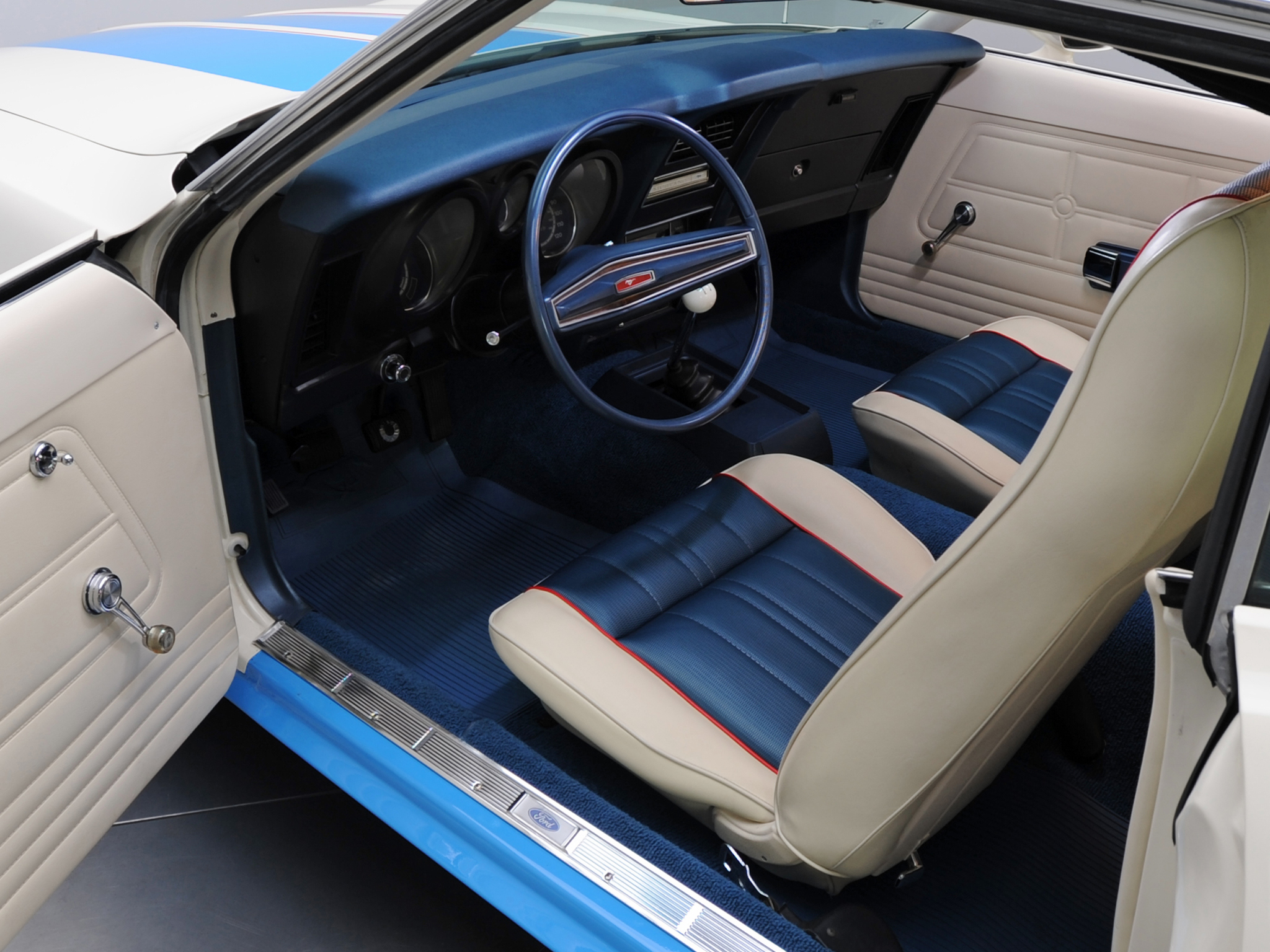 1972, Ford, Mustang, Sprint, Sportsroof, Muscle, Classic, Interior Wallpaper