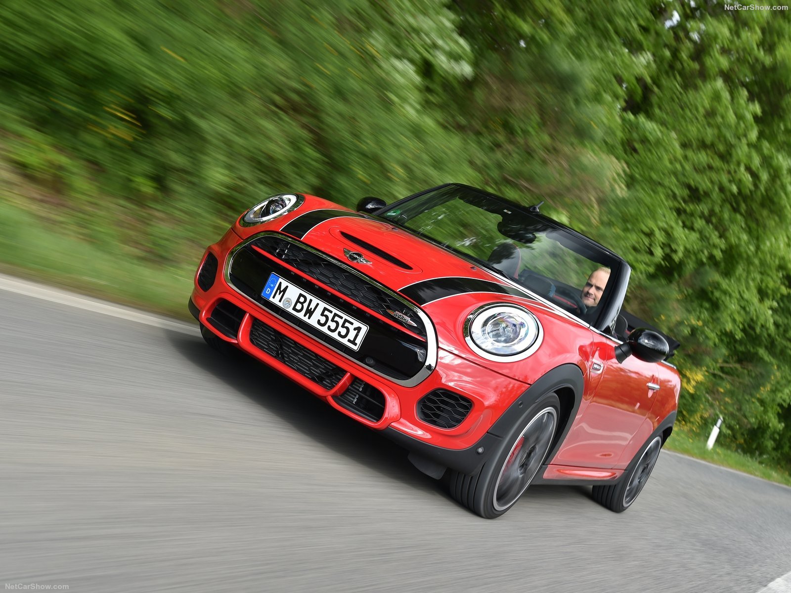 mini, John, Cooper, Works, Convertible, Cars, Red Wallpaper