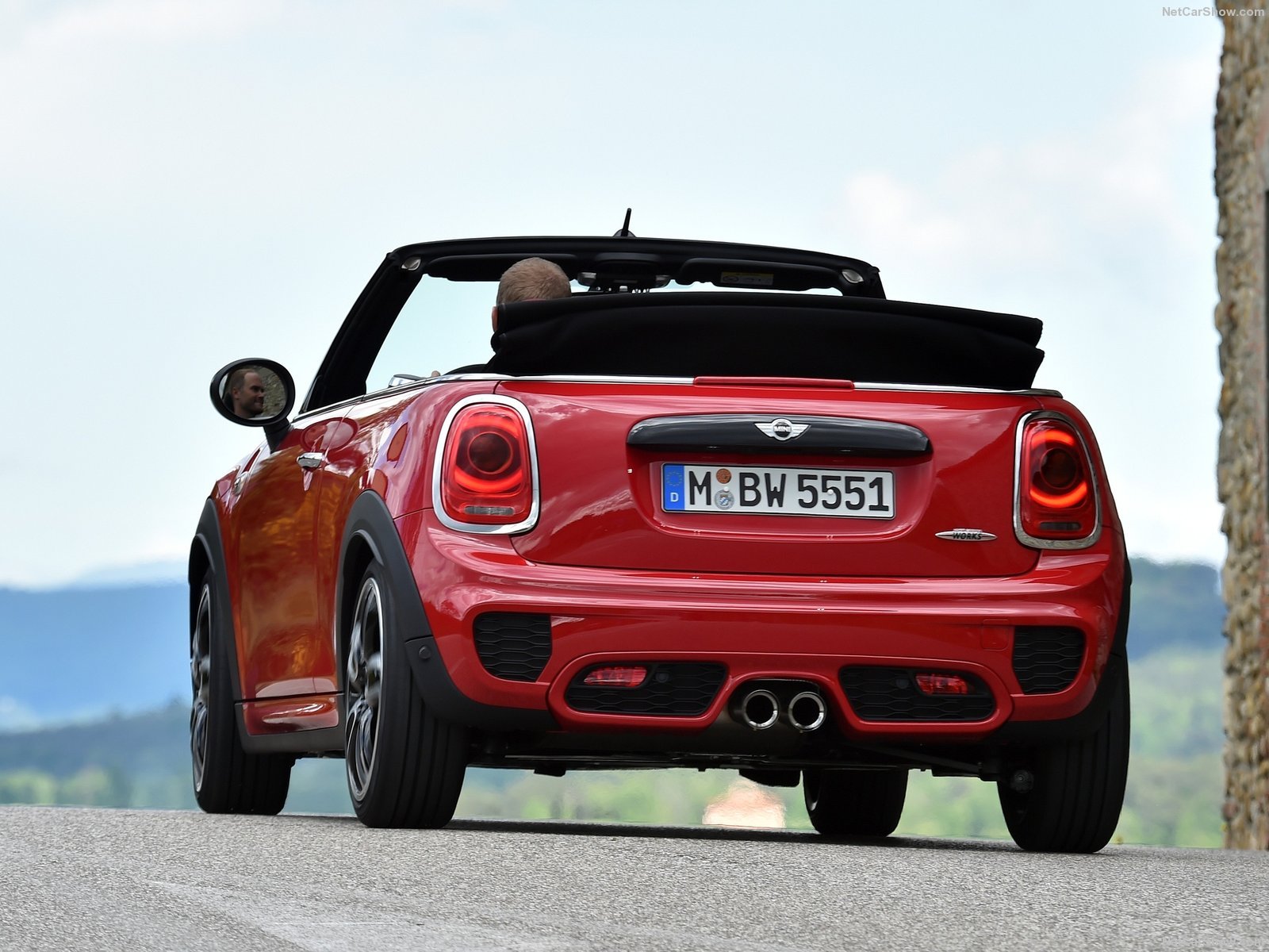 mini, John, Cooper, Works, Convertible, Cars, Red Wallpaper