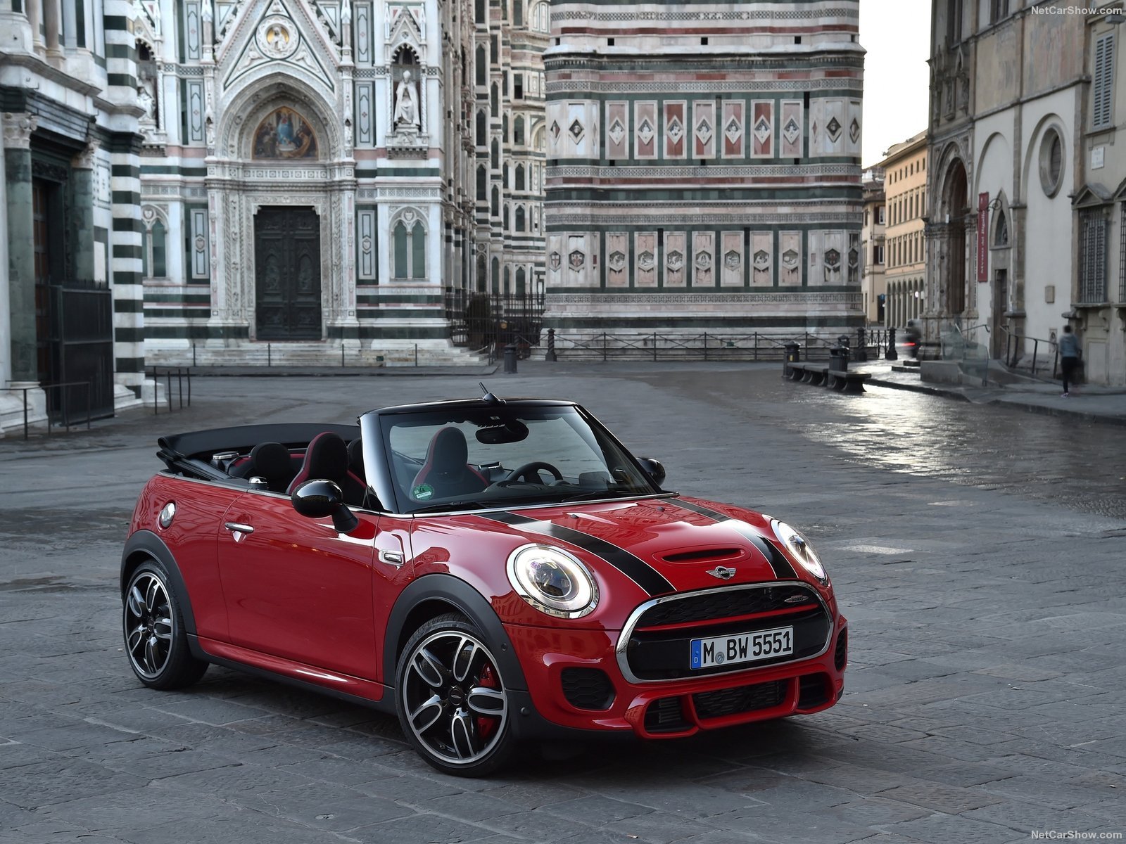 mini, John, Cooper, Works, Convertible, Cars, Red Wallpaper