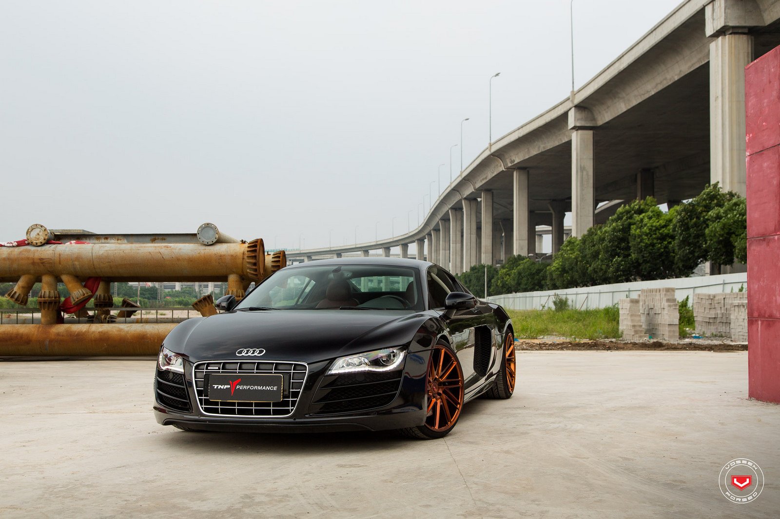 audi, R8, V10, Vossen, Wheels, Cars Wallpaper