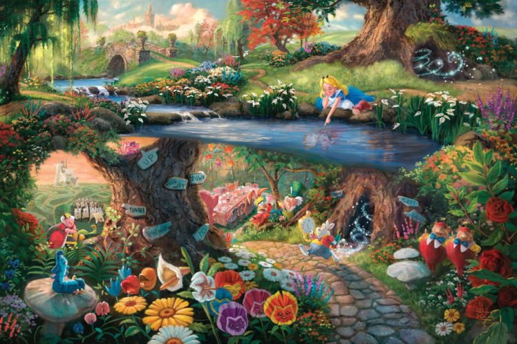 alice, Wonderland, Fantasy, Fairy, Adventure, Comedy, Depp, Disney HD Wallpaper Desktop Background