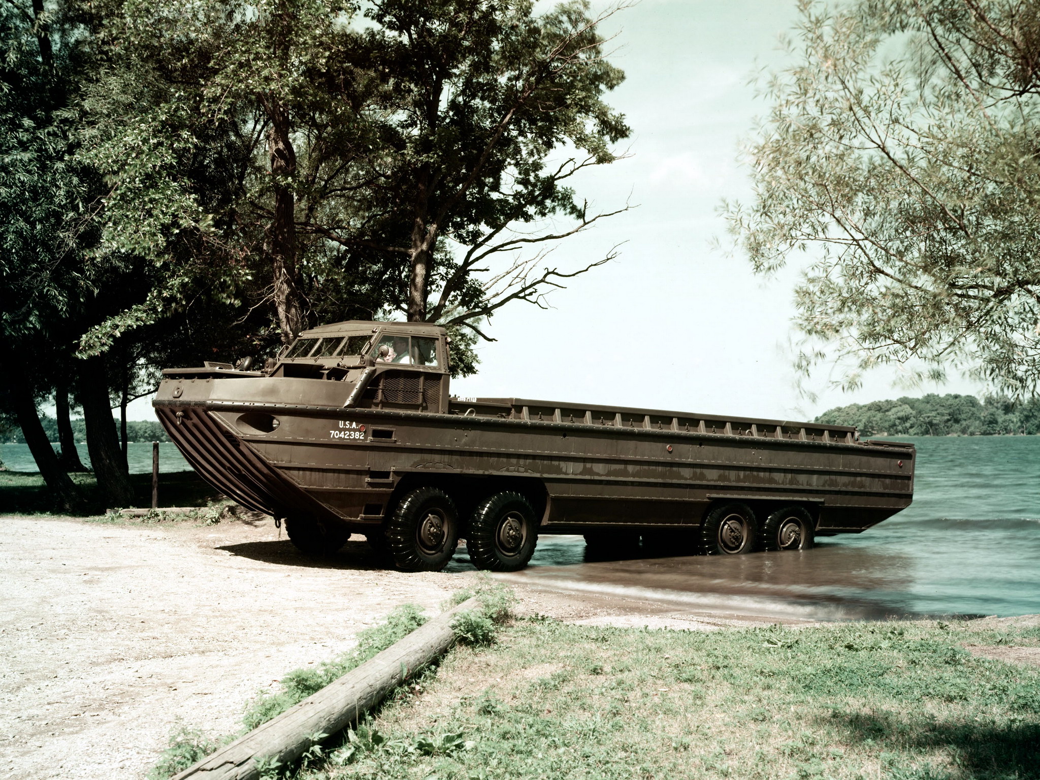 1956, Gmc, Xm, 157, Drake, 8x8, Boat, Boats, Military, Truck, Trucks, Retro Wallpaper