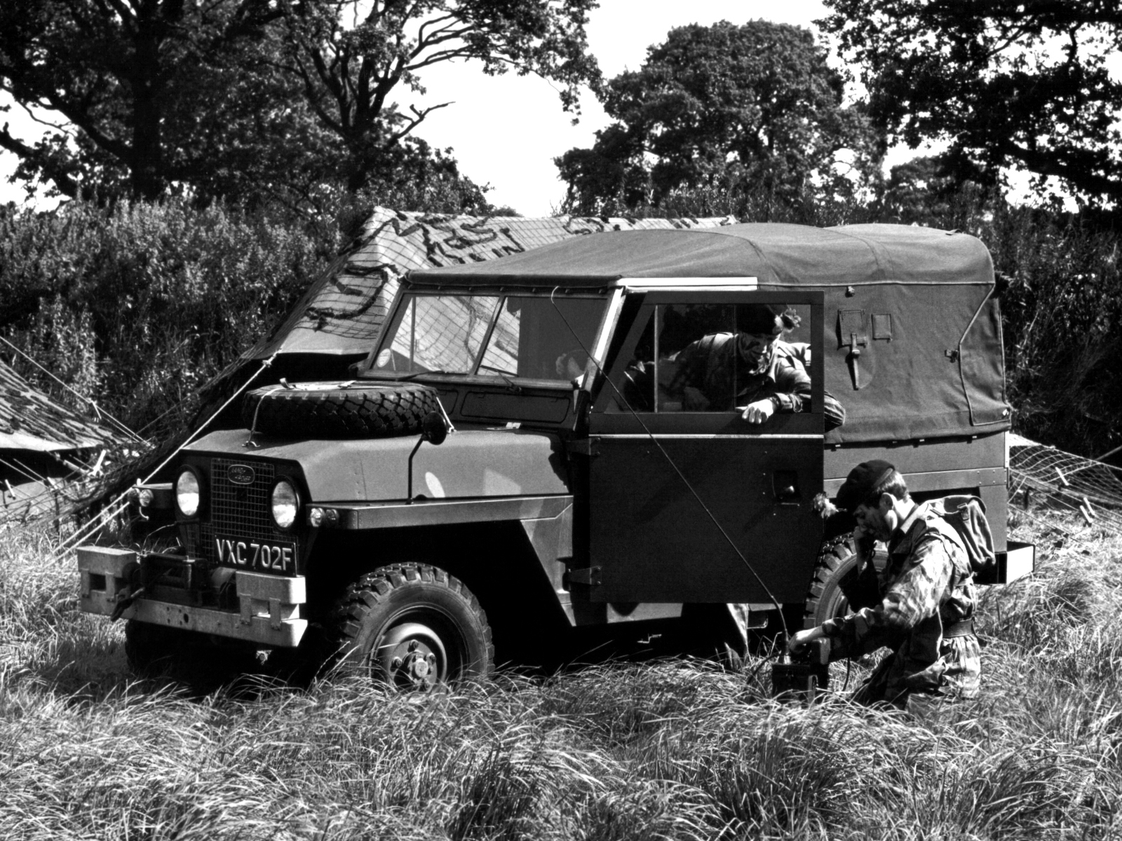1968, Land, Rover, Lightweight, Iia, 4x4, Offroad, Military, Truck, Trucks, Classic, B w Wallpaper
