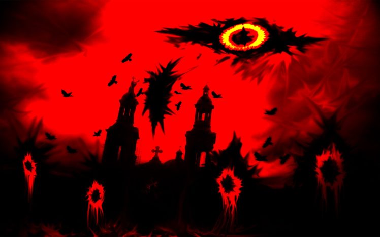 dark, Art, Artwork, Fantasy, Artistic, Original, Psychedelic, Horror, Evil, Creepy, Scary, Spooky, Halloween HD Wallpaper Desktop Background