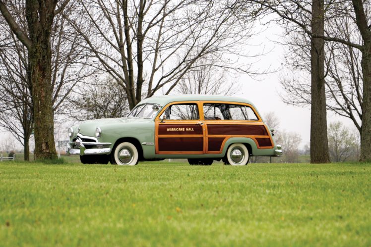 1950, Ford, Custom, Deluxe, Country, Squire, Stationwagon, Retro, Woody HD Wallpaper Desktop Background