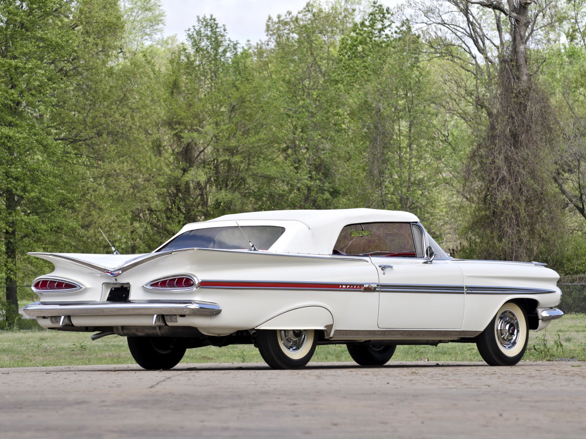 1959, Chevrolet, Impala, 348, 280hp, Convertible, Retro Wallpaper