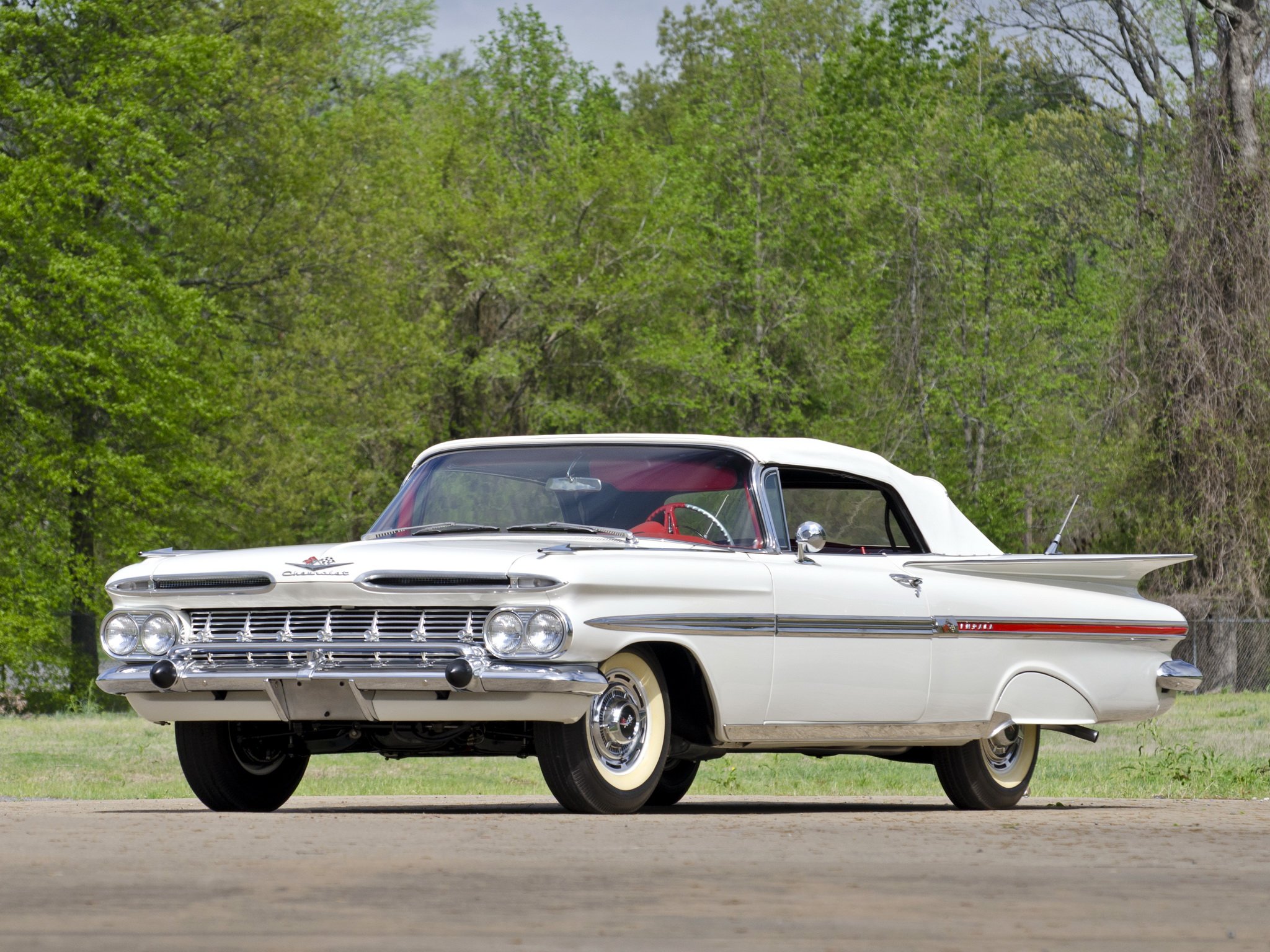 1959, Chevrolet, Impala, 348, 280hp, Convertible, Retro Wallpaper