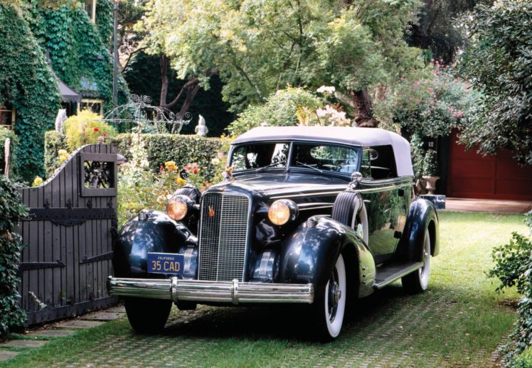 1935, Cadillac, V16, 452 d, Convertible, Victoria, Fleetwood, Luxury, Vintage HD Wallpaper Desktop Background